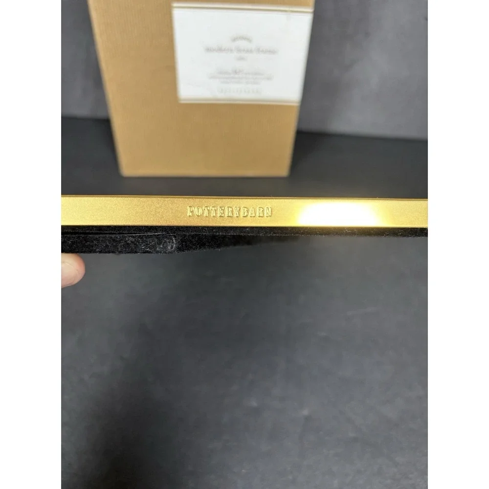 Pottery Barn Accents Modern Brass 5x7 Picture Frame Gold Original Box